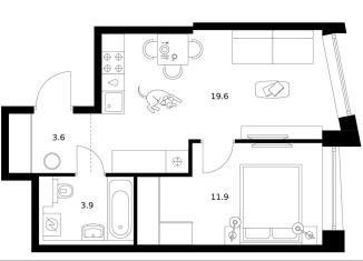 Продам однокомнатную квартиру, 39 м2, Москва, район Западное Дегунино