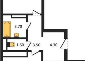 2-ком. квартира на продажу, 56.9 м2, Воронеж, Коминтерновский район