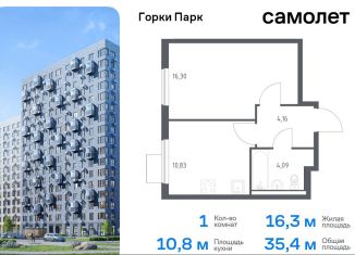 Продаю 1-комнатную квартиру, 35.4 м2, Московская область, жилой комплекс Горки Парк, 8.2