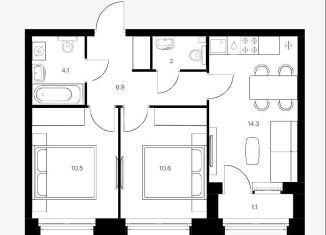 Продажа двухкомнатной квартиры, 49.5 м2, Казань, Ново-Савиновский район, Чистопольская улица, 88