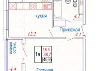 Продам квартиру свободная планировка, 40.6 м2, Петропавловск-Камчатский, Северо-Восточное шоссе, 27