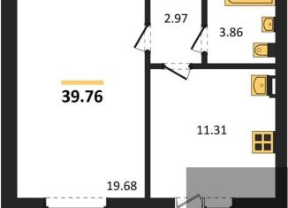 Продам 1-ком. квартиру, 39.8 м2, Отрадненское сельское поселение