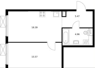 Продаю 1-ком. квартиру, 44.4 м2, Москва, ЗАО