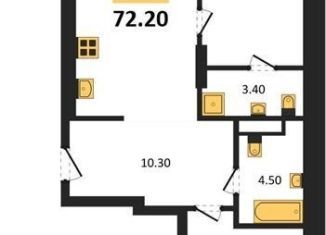 2-ком. квартира на продажу, 72.2 м2, Новосибирск, метро Заельцовская