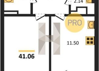 1-ком. квартира на продажу, 41.1 м2, Воронеж, Центральный район, улица Ломоносова, 116/25