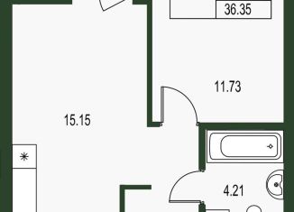 Продается 1-ком. квартира, 36.4 м2, Екатеринбург, Ленинский район, улица Цвиллинга, 7Ч