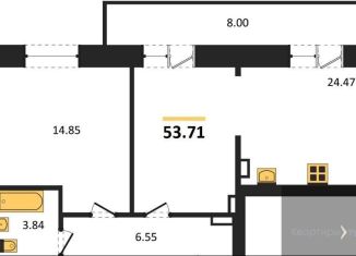 Продам 1-ком. квартиру, 53.7 м2, Воронежская область