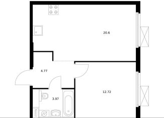 Продам 1-ком. квартиру, 41.3 м2, Москва, район Очаково-Матвеевское