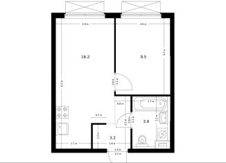 Продаю 1-комнатную квартиру, 32.8 м2, Москва, САО, жилой комплекс Большая Академическая 85, к3.1