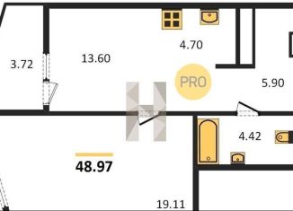 Продам 1-ком. квартиру, 49 м2, Ростовская область, бульвар Комарова, 28