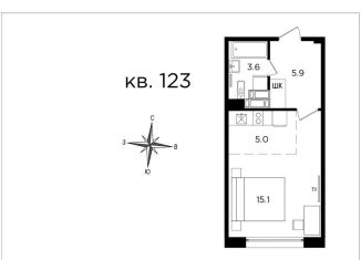 Продам квартиру студию, 29.6 м2, Хабаровский край