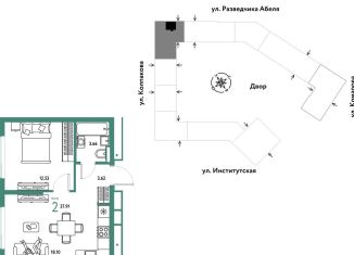 Продам 2-комнатную квартиру, 37.9 м2, Москва, метро Технопарк