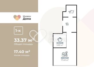 Продается 1-комнатная квартира, 34.5 м2, Волгоград, улица Грибанова, 3А, Советский район