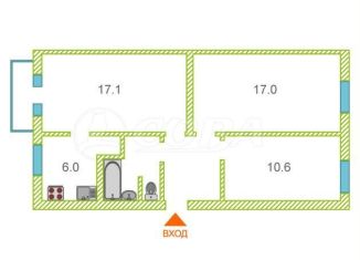 Продаю трехкомнатную квартиру, 61.3 м2, Тюмень, Новая улица, 17