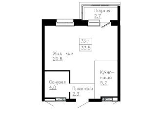 1-ком. квартира на продажу, 33.5 м2, Владивосток, Ленинский район