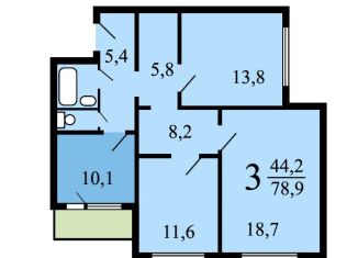 Продаю 3-ком. квартиру, 80.5 м2, Москва, район Кунцево, Рублёвское шоссе, 20к3