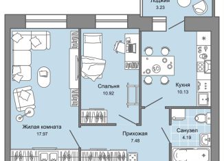 Продам 2-комнатную квартиру, 52 м2, Ульяновск, ЖК Центрополис, жилой комплекс Центрополис, 5