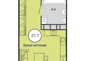 Продается квартира студия, 21.1 м2, Михайловск, Князевский переулок, 91