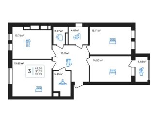 Продажа 3-комнатной квартиры, 96 м2, Липецкая область