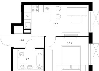 Продажа 1-комнатной квартиры, 31.6 м2, Екатеринбург, метро Ботаническая