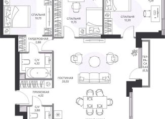 Продам трехкомнатную квартиру, 93.3 м2, Москва, 1-й Сетуньский проезд, 8