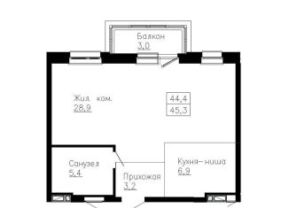 Продажа двухкомнатной квартиры, 45.3 м2, Приморский край