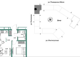 Продается 2-ком. квартира, 35.2 м2, Москва, метро Коломенская