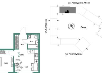 Продается 2-ком. квартира, 37.7 м2, Москва, метро Технопарк