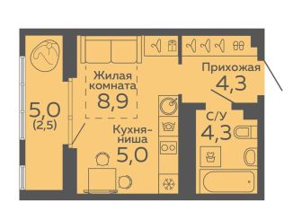 Продам квартиру студию, 25 м2, Екатеринбург, метро Ботаническая