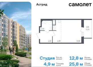 Квартира на продажу студия, 25.6 м2, Колпино, жилой комплекс Астрид, 10