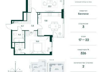 Продаю 2-комнатную квартиру, 72.5 м2, Москва, СЗАО