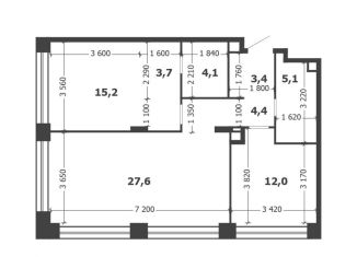 Продается 2-комнатная квартира, 75.5 м2, Москва, 3-я очередь, к6