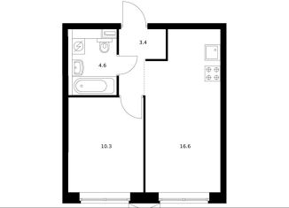 Продаю 1-ком. квартиру, 34.9 м2, Санкт-Петербург, метро Василеостровская