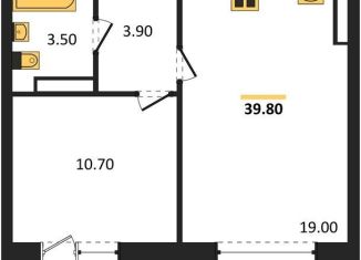 1-комнатная квартира на продажу, 36.8 м2, Новосибирская область, микрорайон Околица, 12С