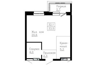 Продам 1-ком. квартиру, 33.5 м2, Владивосток, Ленинский район