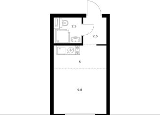 Продаю квартиру студию, 20 м2, Москва, Кавказский бульвар, 51к2, метро Южная