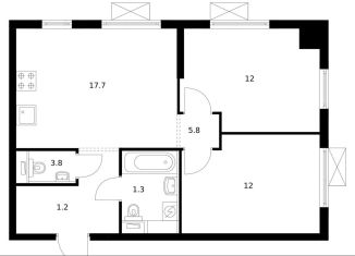 Продаю 2-ком. квартиру, 53.8 м2, Москва, станция Щербинка