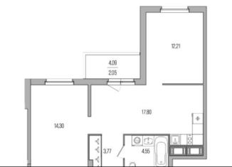 Продажа 2-ком. квартиры, 52.6 м2, посёлок Шушары, Вишерская улица, 2