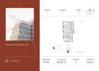 Продаю 3-комнатную квартиру, 160.8 м2, Москва, Большая Татарская улица, 35с6