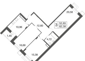 Продам 3-ком. квартиру, 82.4 м2, Апрелевка, жилой комплекс Времена Года, к11