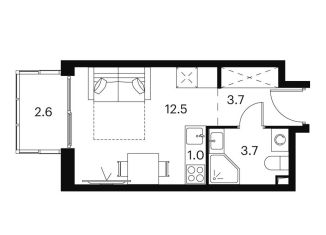 Квартира на продажу студия, 23.5 м2, Москва, Сигнальный проезд, 12