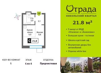 Продажа однокомнатной квартиры, 21.8 м2, Красногорск, жилой комплекс Никольский Квартал Отрада, к10