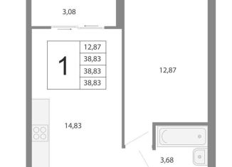 Продам 1-ком. квартиру, 38.8 м2, Екатеринбург, Орджоникидзевский район