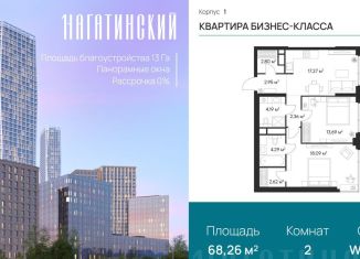 Продаю 2-ком. квартиру, 68.3 м2, Москва, Нагатинская улица, к1вл1, метро Нагорная