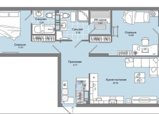 Продаю 3-комнатную квартиру, 80 м2, Киров, улица Свободы, 28