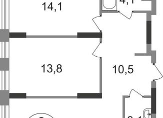 Продается 2-ком. квартира, 63.7 м2, деревня Рассказовка, 2-я Боровская улица, 1