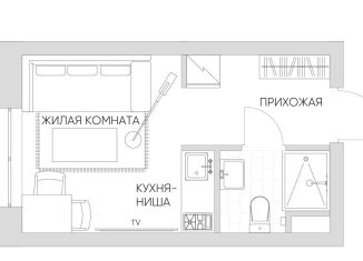 Квартира на продажу студия, 17.4 м2, Москва, Автомобильный проезд, 4, Нижегородский район