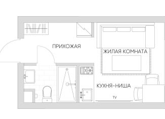 Квартира на продажу студия, 17.8 м2, Москва, Автомобильный проезд, 4, станция Калитники