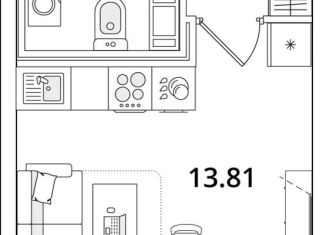 Продам квартиру студию, 21.5 м2, Санкт-Петербург, метро Московская