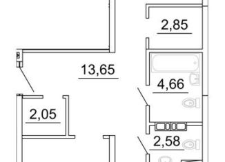 2-комнатная квартира на продажу, 79.9 м2, Самара, улица Дыбенко, 5, метро Гагаринская